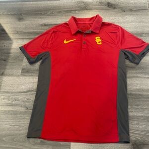 💜USC Trojans button dri-fit shirt size Medium University Southern California